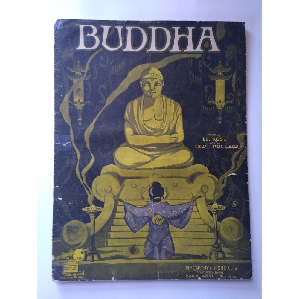 Buddha Sheet Music Lew Pollack Ed Rose McCarthy Fisher 1919 Oriental Asian